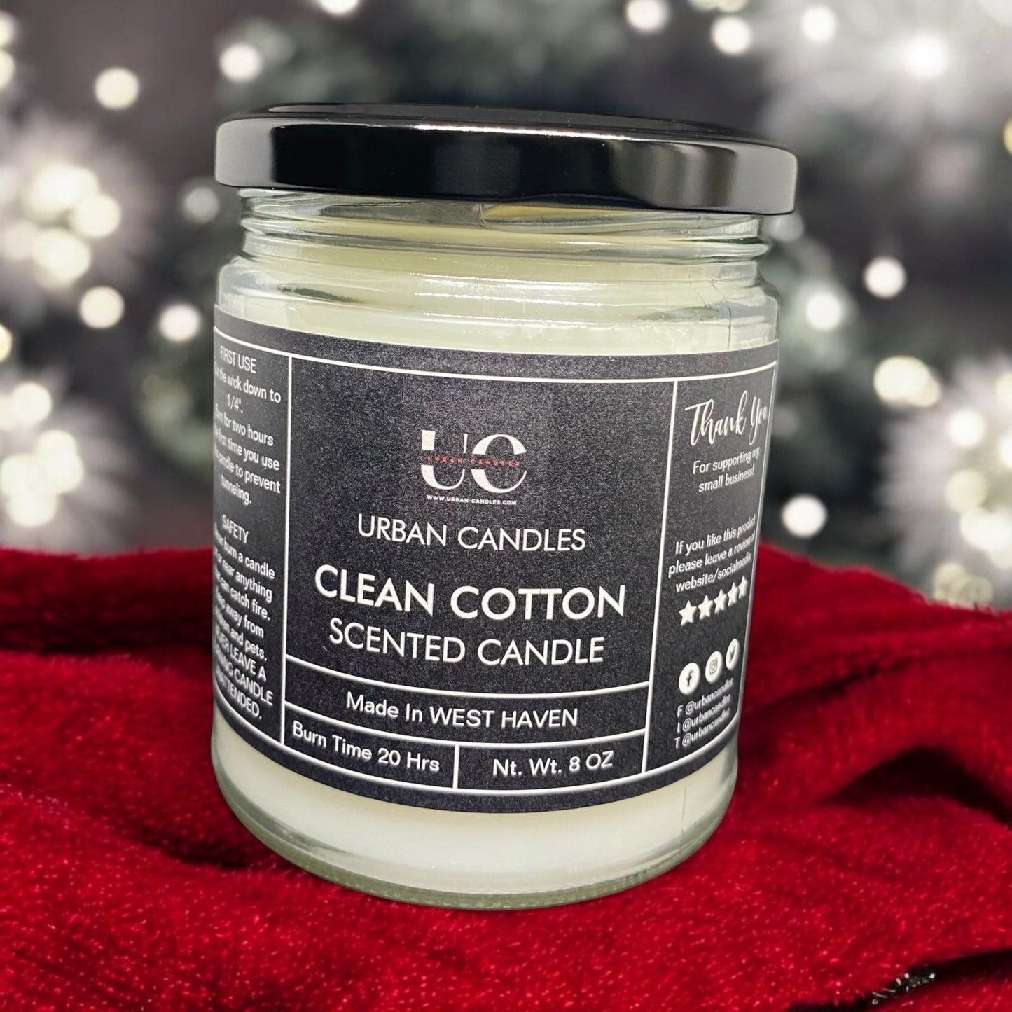 Clean Cotton Scented Candle 8 oz