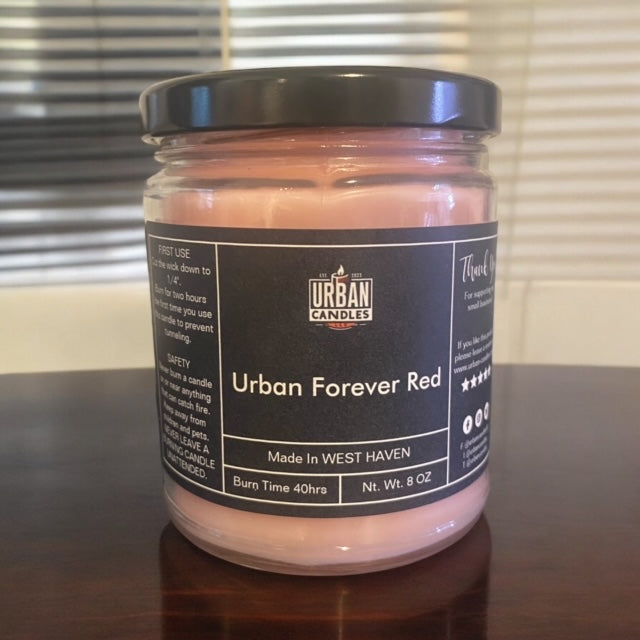 Urban Forever Red Scented Candle 8oz